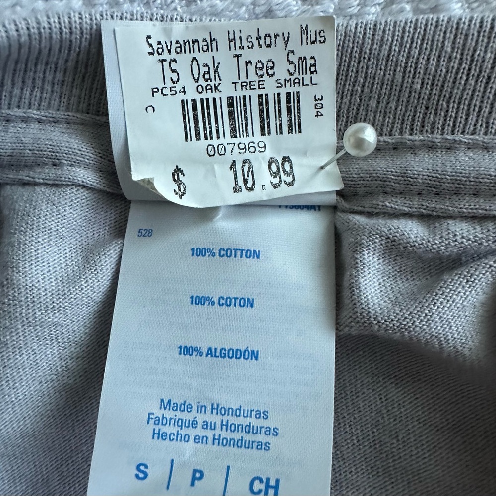 Port & Company Sm Gray Short Sleeve Cotton Savannah Georgia Graphic Tee Shirt - Picture 9 of 10